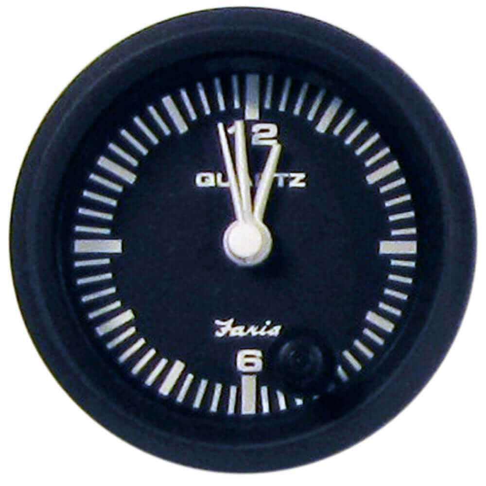 Faria Euro Black 2" Clock - Quartz (Analog) [12825] - wetsquad