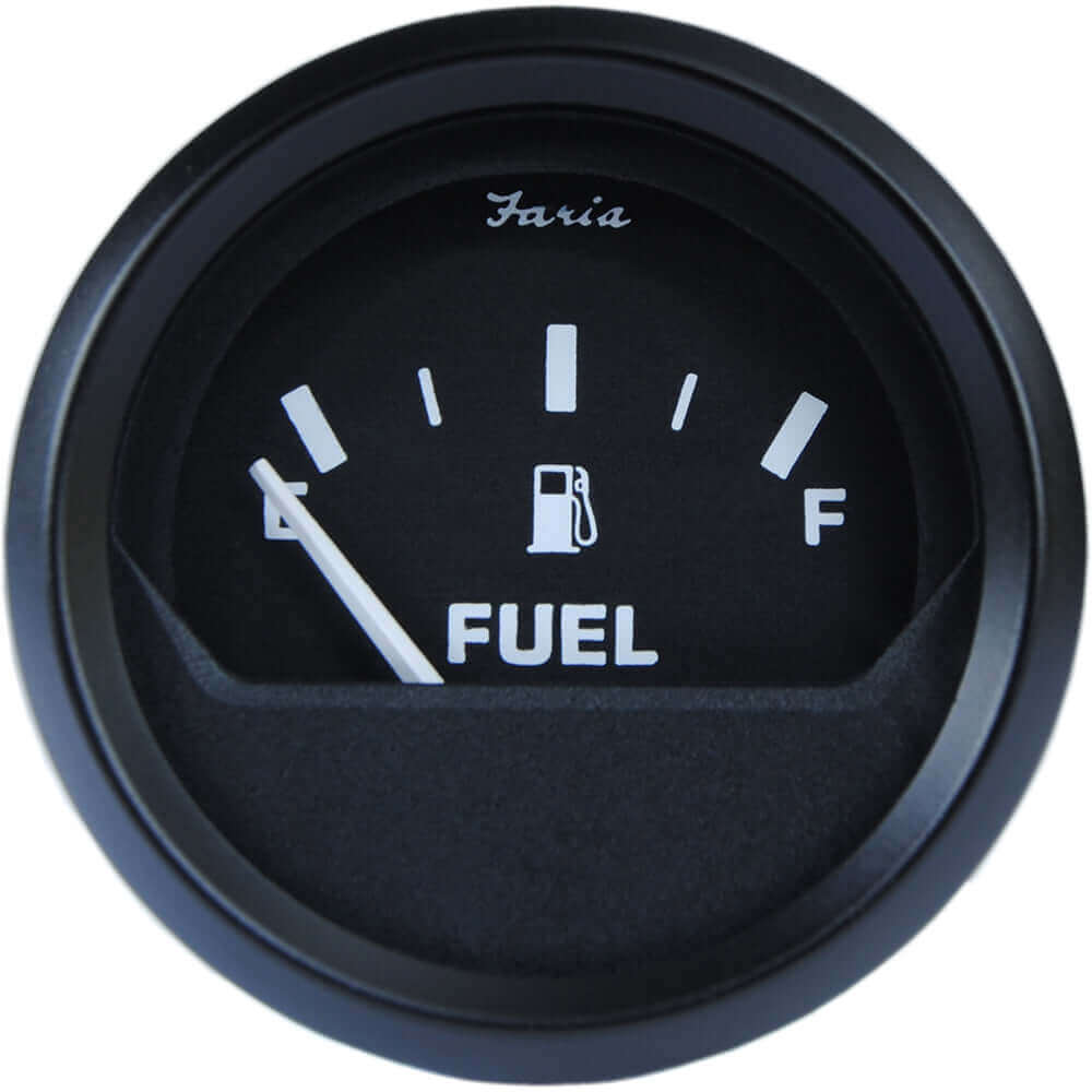 Faria Euro Black 2" Fuel Level Gauge - Metric [12802] - wetsquad