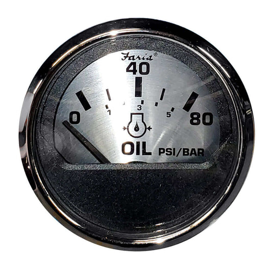 Faria Spun Silver 2" Oil Pressure Gauge [16002] - wetsquad