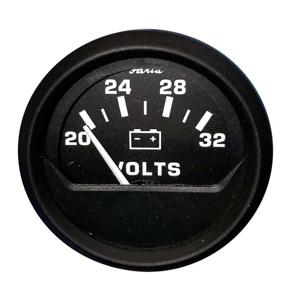 Faria Euro Black 2" Voltmeter (20-32 V) [12860] - wetsquad