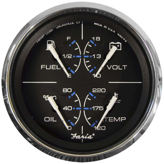 Faria Chesapeake Black 4" Multifunction Gauge [33751] - wetsquad