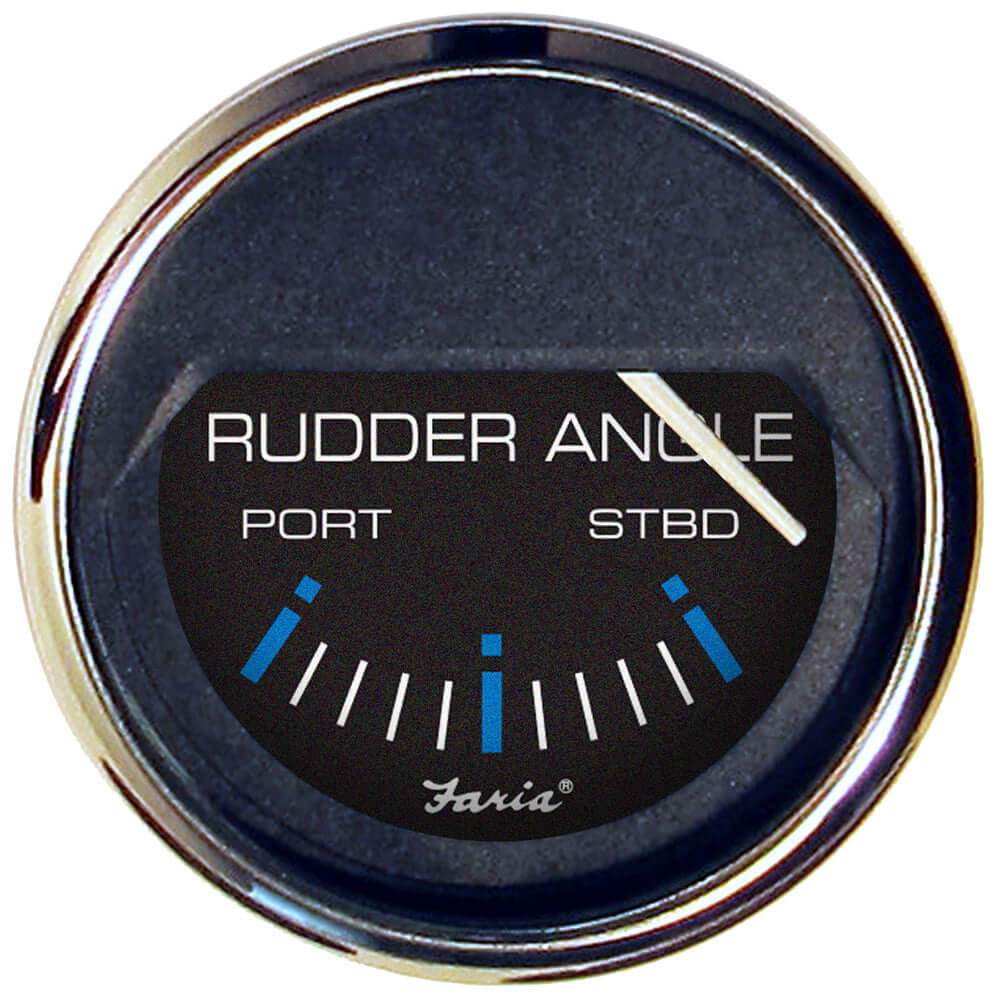 Faria Chesapeake Black 2" Rudder Angle Indicator Gauge [13725] - wetsquad