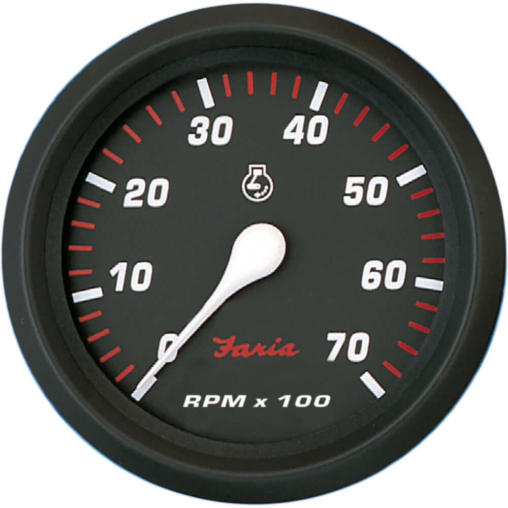 Faria Professional Red 4" Tachometer - 7,000 RPM [34617] - wetsquad