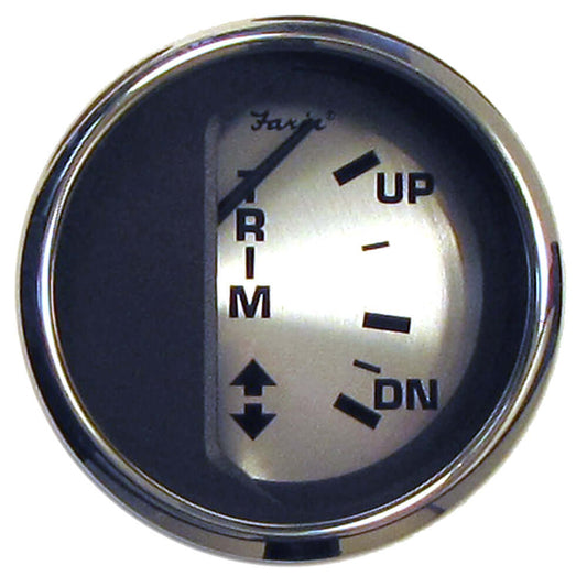 Faria Spun Silver 2" Trim Gauge f/Mercury/Mariner/Mercruiser/Volvo DP  Yamaha (01  Newer) [16016] - wetsquad