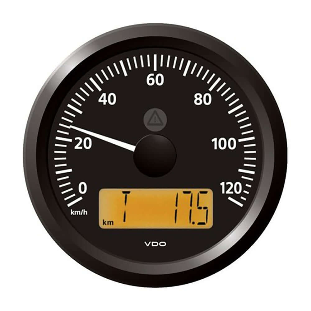 Veratron 3-3/8" (85 mm) ViewLine Speedometer - 0 to 120 KMH - 12/24V - Black Dial  Triangular Bezel [A2C59512369] - wetsquad