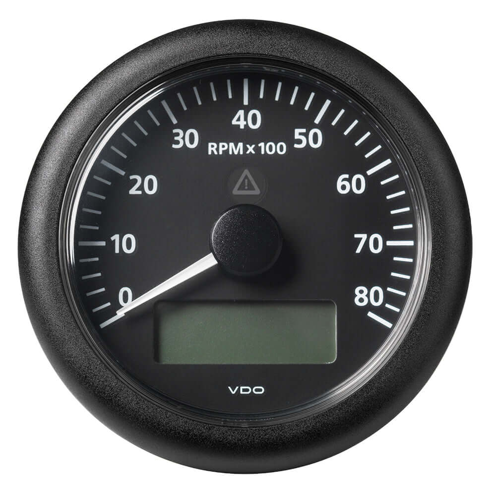 Veratron 3-3/8" (85MM) ViewLine Tachometer with Multi-Function Display - 0 to 8000 RPM - Black Dial  Bezel [A2C59512395] - wetsquad