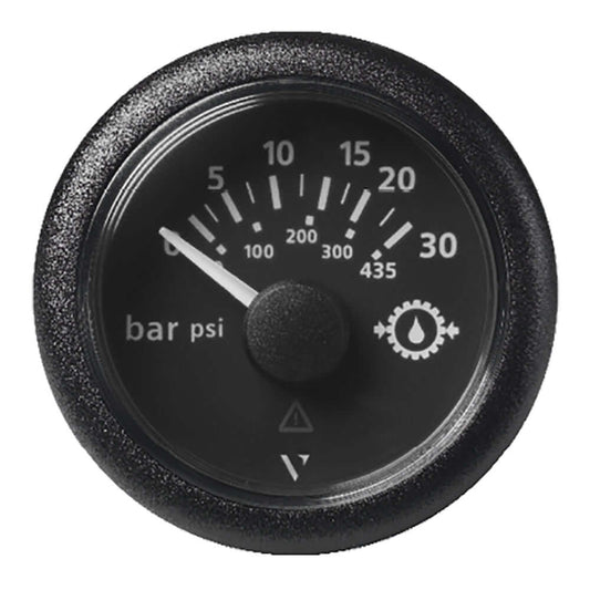 Veratron 52MM (2-1/16") ViewLine Transmission Oil Pressure 30 Bar/435 PSI - Black Dial  Round Bezel [A2C59514141] - wetsquad