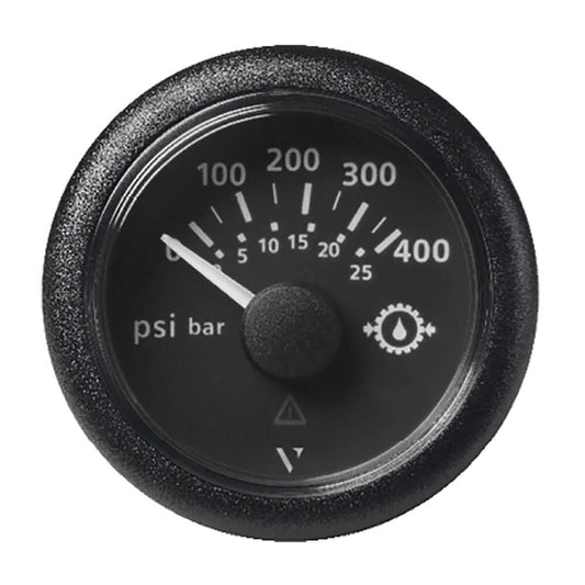 Veratron 2-1/16" (52mm) ViewLine Transmission Oil Pressure 400 PSI/25 Bar - Black Dial  Round Bezel [A2C59514145] - wetsquad