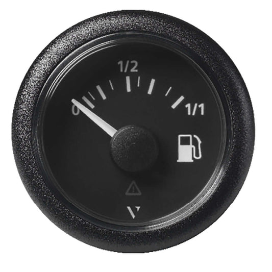 Veratron 52MM (2-1/16") ViewLine Fuel Level Gauge 0-1/1 - 3 to 180 OHM - Black Dial  Round Bezel [A2C59514082] - wetsquad