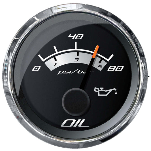 Faria Platinum 2" Oil Pressure Gauge - 80 PSI [22024] - wetsquad