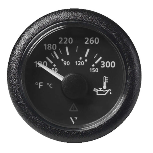 Veratron 52MM (2-1/16") ViewLine Oil Temperature Gauge 120-300F - Black Dial  Bezel [A2C59514165] - wetsquad