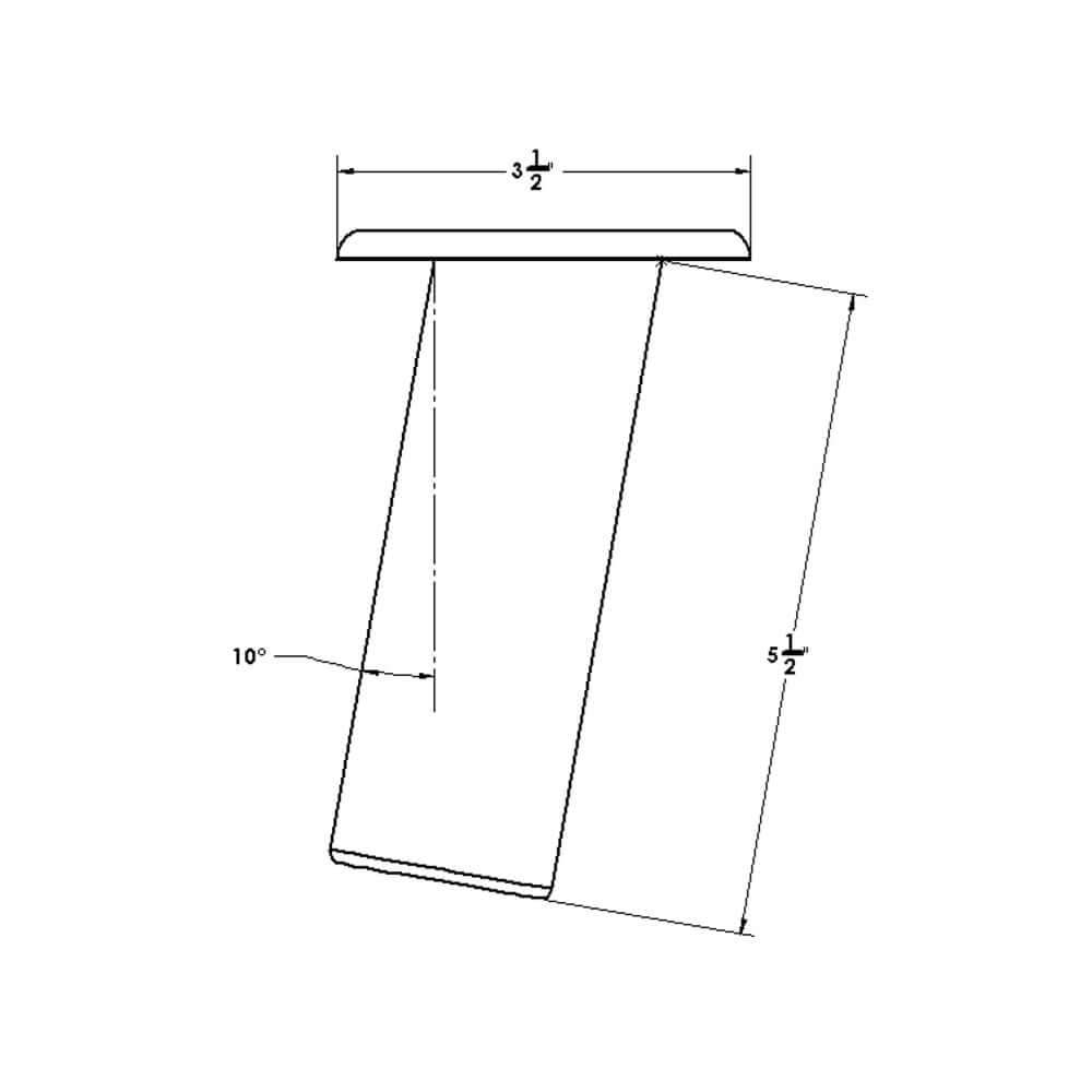 TACO Flush Mount Rod Holder 10 - Deluxe Anodized Finish [F31-0702BXY] - wetsquad