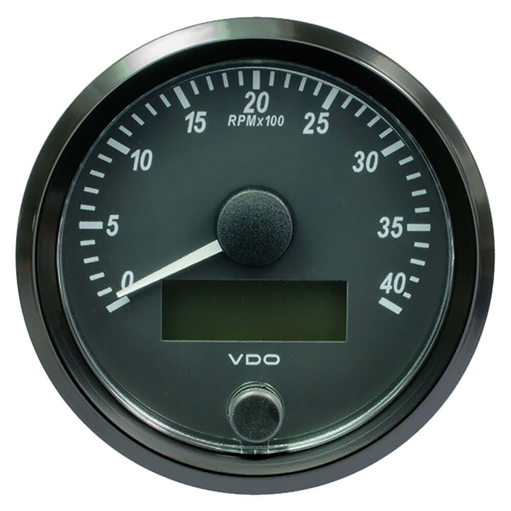 VDO SingleViu 80mm (3-1/8") Tachometer - 4,000 RPM [A2C3832990030] - wetsquad