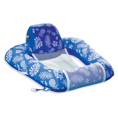 Floats - Aqua Leisure Supreme Zero Gravity Chair Hibiscus Pineapple Royal Blue W/Docking Attachment [APL17290S1]