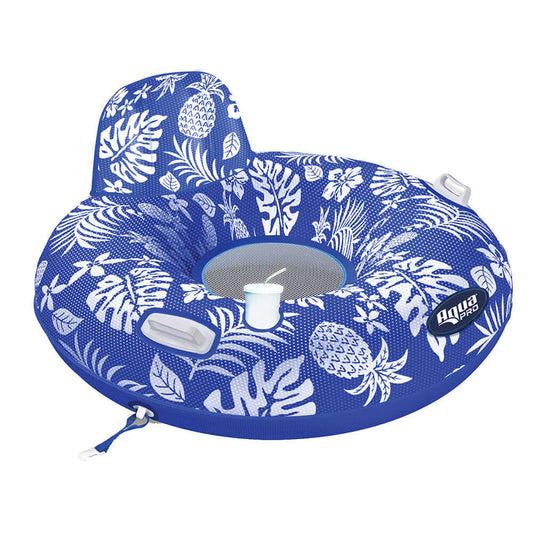 Floats - Aqua Leisure Supreme Lake Tube Hibiscus Pineapple Royal Blue W/Docking Attachment [APL20458]