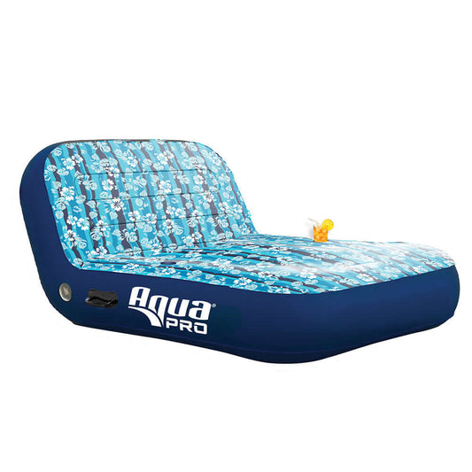 Floats - Aqua Leisure Ultra Cushioned Comfort Lounge Hawaiian Wave Print - 2-Person [APL17011S2]