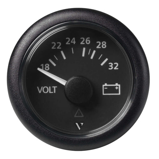 Veratron 52mm (2-1/16") Viewline Voltmeter 18-32V - Black Dial  Bezel [A2C59512458] - wetsquad