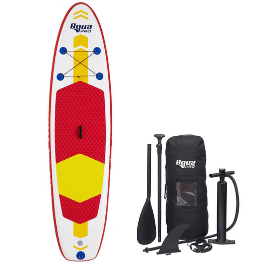 Inflatable Kayaks/SUPs - Aqua Leisure 10 Inflatable Stand-Up Paddleboard Drop Stitch W/Oversized Backpack F/Board  Accessories [APR20925]