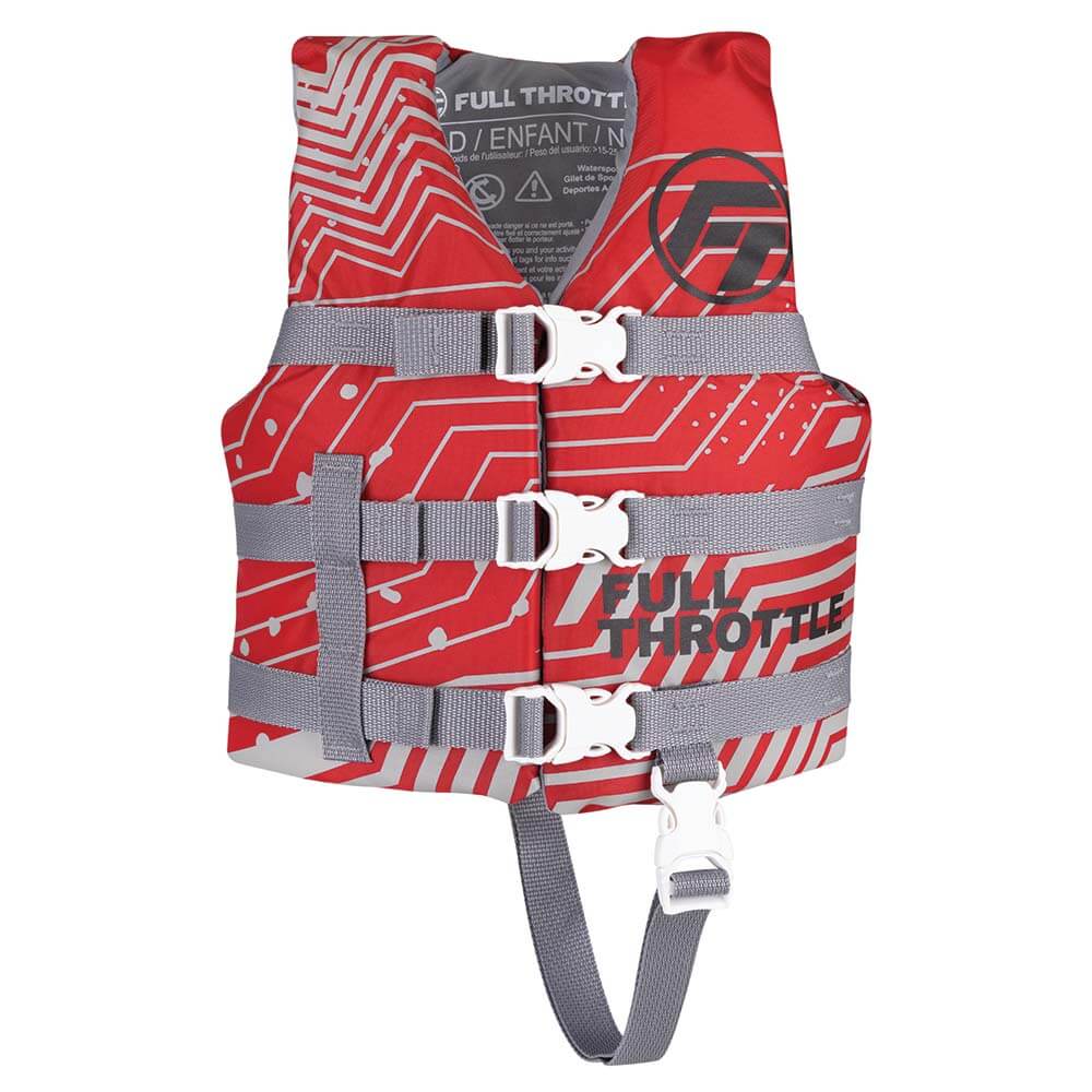 Life Vests - Full Throttle Child Nylon Life Jacket - Red [112200-100-001-22]