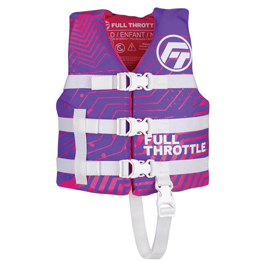 Life Vests - Full Throttle Child Nylon Life Jacket - Purple [112200-600-001-22]