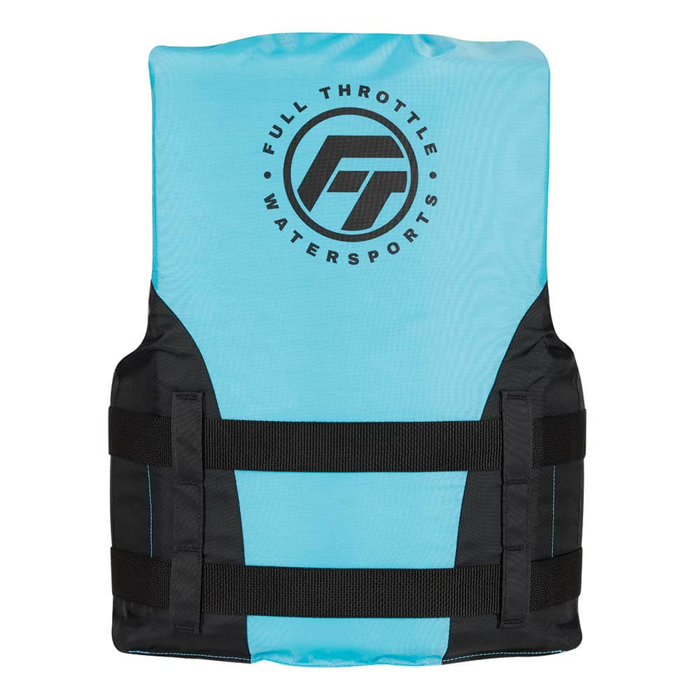 Life Vests - Full Throttle Teen Nylon Life Jacket - Aqua/Black [112200-505-010-22]