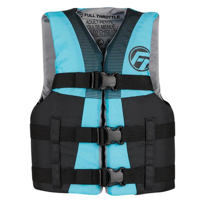 Life Vests - Full Throttle Teen Nylon Life Jacket - Aqua/Black [112200-505-010-22]