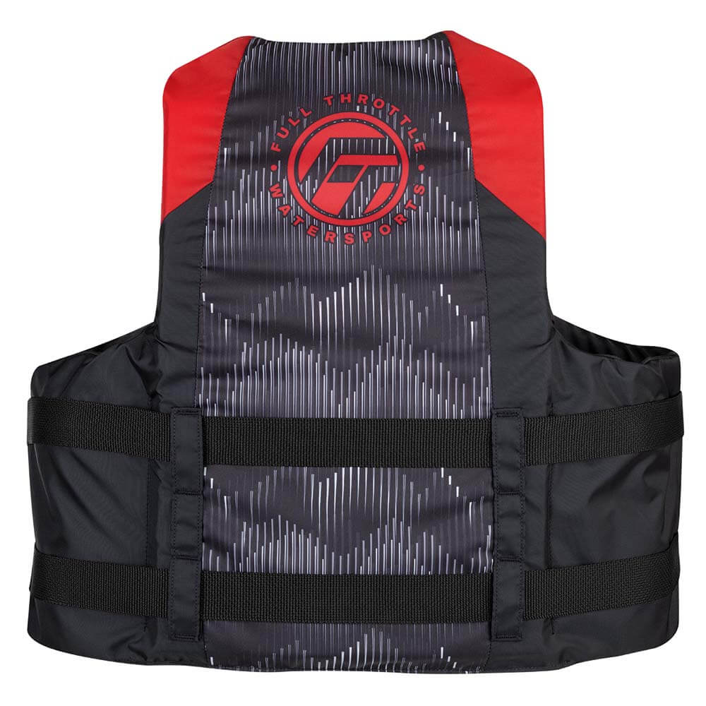 Life Vests - Full Throttle Adult Nylon Life Jacket - 2XL/4XL - Red/Black [112200-100-080-22]