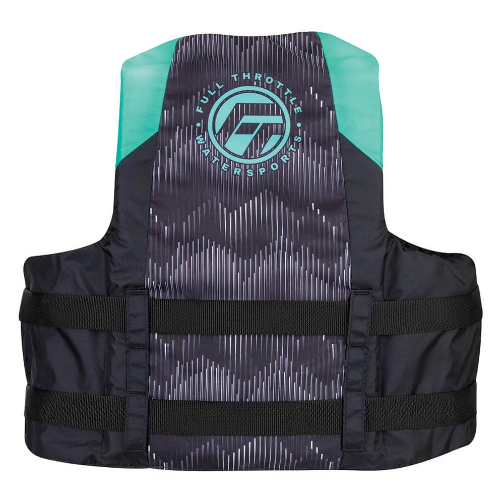 Life Vests - Full Throttle Adult Nylon Life Jacket - L/XL - Aqua/Black [112200-505-050-22]