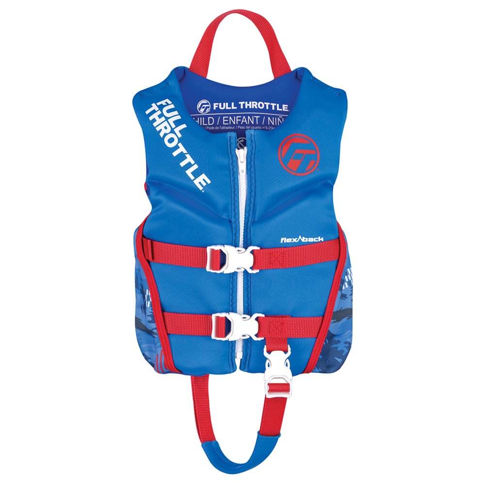 Life Vests - Full Throttle Child Rapid-Dry Flex-Back Life Jacket - Blue [142500-500-001-22]