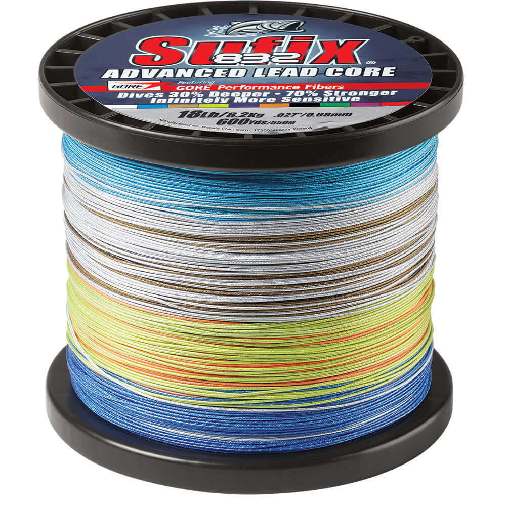 Sufix 832 Advanced Lead Core - 18lb - 10-Color Metered - 600 yds [658-318MC] - wetsquad