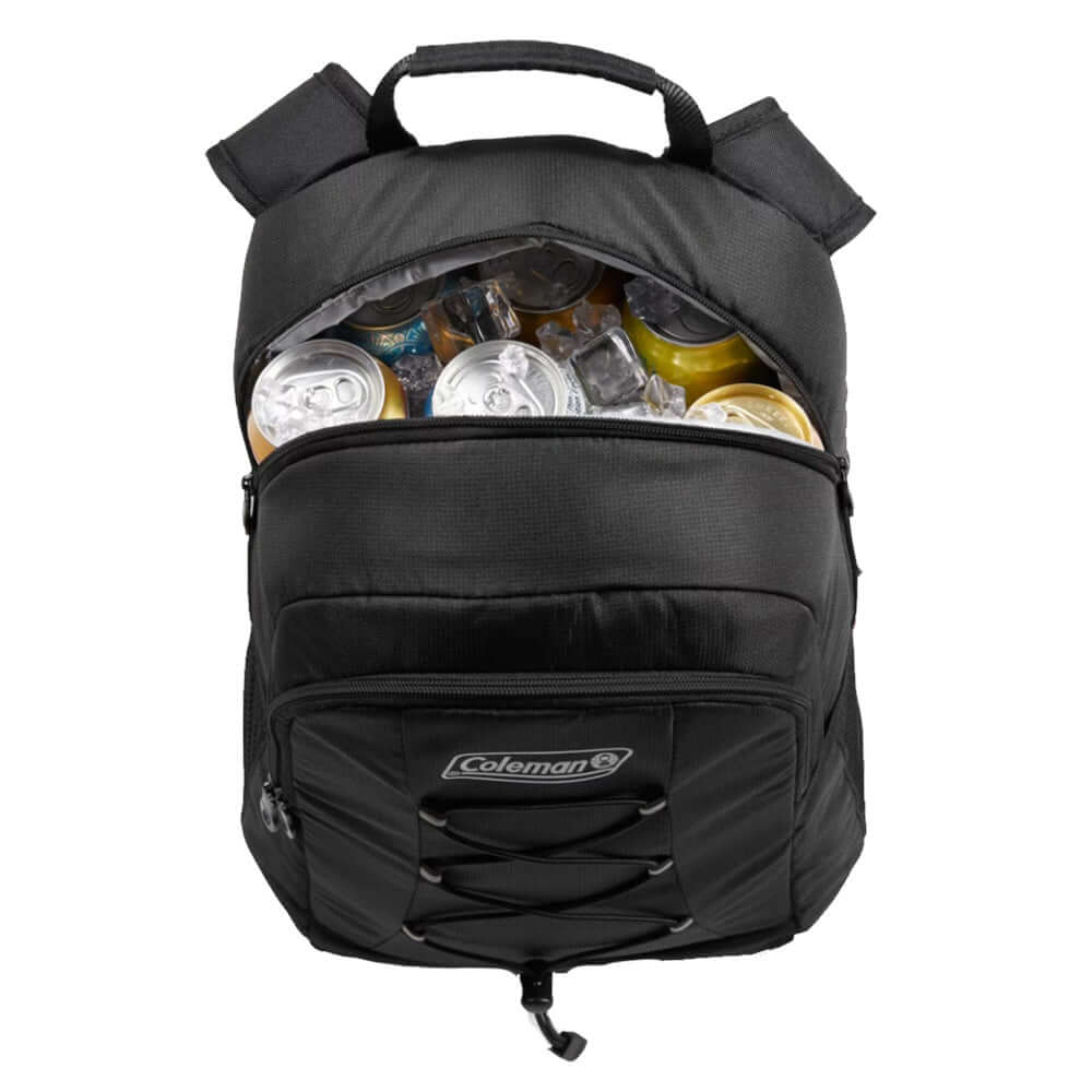 Coleman CHILLER 28-Can Soft-Sided Backpack Cooler - Black [2158133] - wetsquad