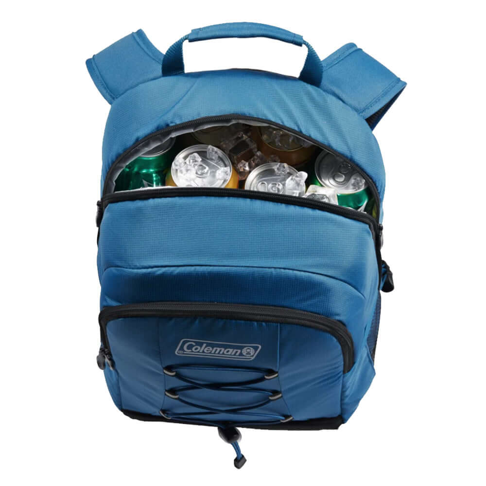 Coleman CHILLER 28-Can Soft-Sided Backpack Cooler - Deep Ocean [2158118] - wetsquad